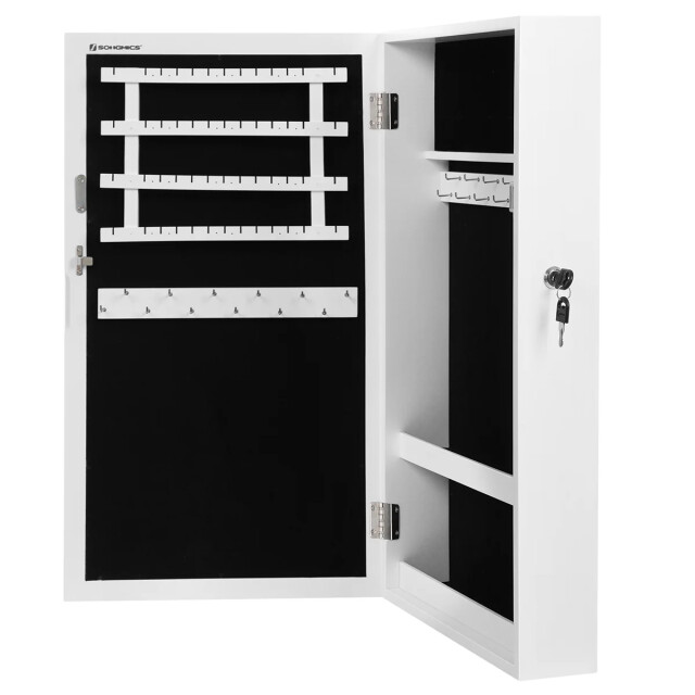 CaliCosy Wandhangende afsluitbare sieradenkast met spiegel h67 cm 2929427 large