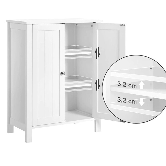 CaliCosy Opbergmeubel voor badkamer met 2 deuren l60 cm 2930326 large