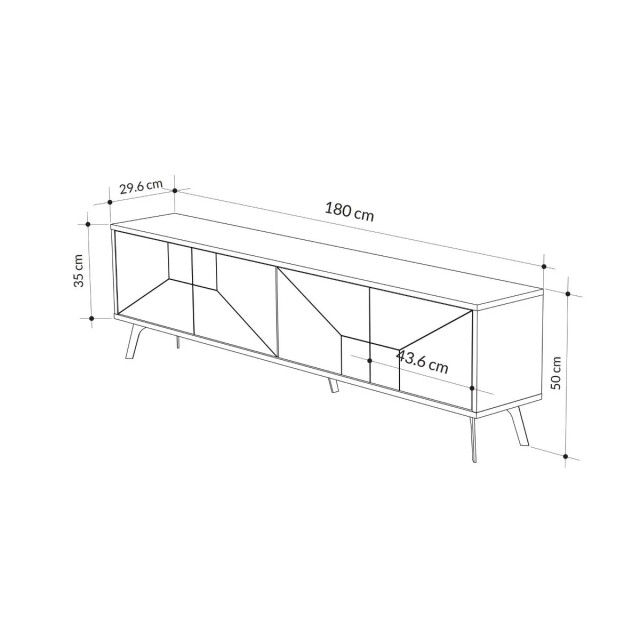CaliCosy Tv-meubel 4 deuren l180 cm dune 2937472 large