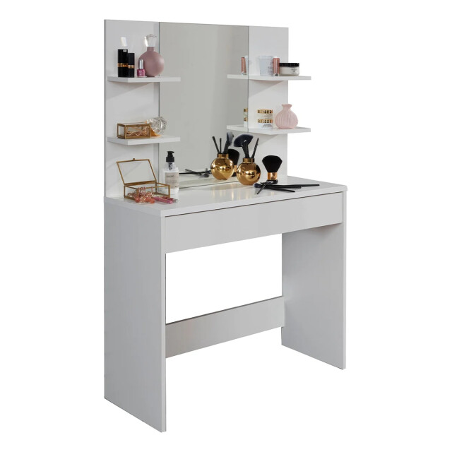 CaliCosy Kaptafel met 4 tabletten, 1 grote lade en 1 spiegel l85 cm basix 2930366 large