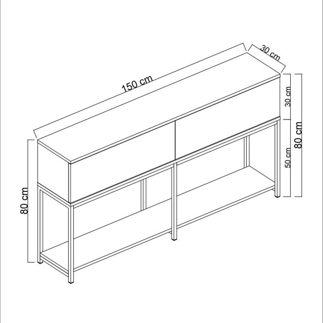CaliCosy Console 2 neerklapbare deuren l150 cm lord 2937530 large