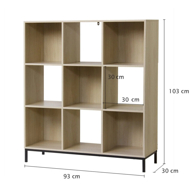 CaliCosy Opbergplank met 9 vakken en metalen voetjes 2931785 large