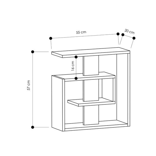 CaliCosy Bijzettafel met 4 planken h57 cm saly 2936750 large