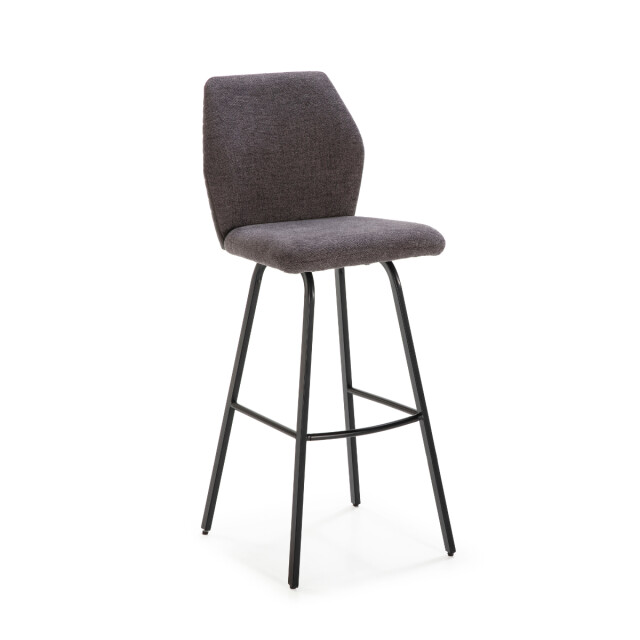 CaliCosy Set van 2 krukken in stof met zwarte metalen poten h75 cm pol 3079142 large