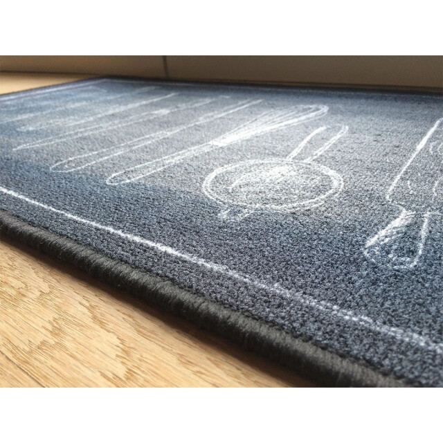 CaliCosy Zwart keukenkleed met bestekpatroon 2928425 large