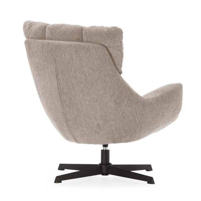 CaliCosy Fauteuil in gewatteerde stof met zwarte metalen poten h89 cm odette 3084072 large