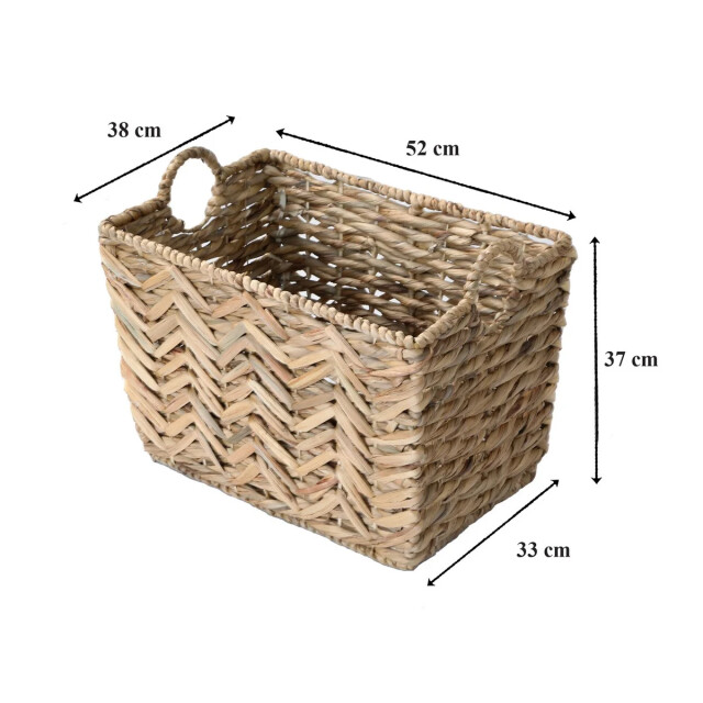 CaliCosy Hoge mand van waterhyacint h37 cm 2929465 large