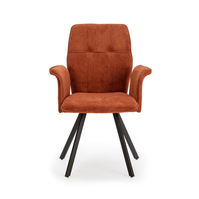 CaliCosy Set van 2 fauteuils in stof met zwarte metalen poten l62 cm mery 3078758 large