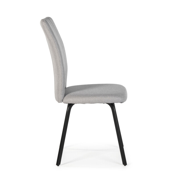 CaliCosy Set van 4 stoelen in stof met zwarte metalen poten l47,5 cm pretty 3078798 large