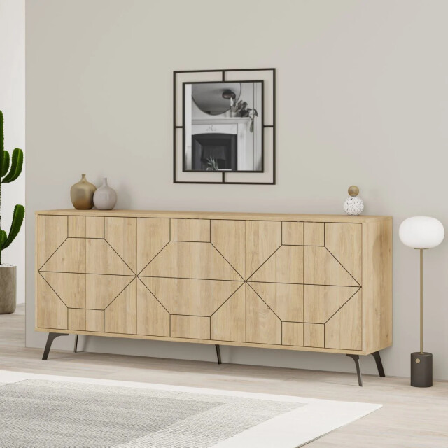 CaliCosy Buffet met 6 versierde deuren l184 cm dune 2937830 large