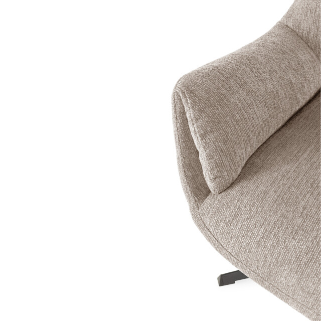 CaliCosy Fauteuil in gewatteerde stof met zwarte metalen poten h89 cm odette 3084072 large