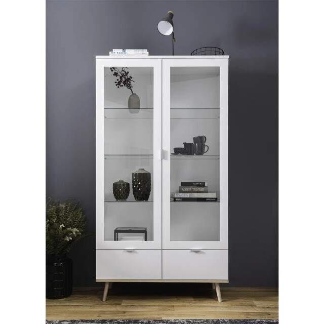 CaliCosy Buffetkast 2 glazen turen 2 laden h185 cm copenhague 2930705 large