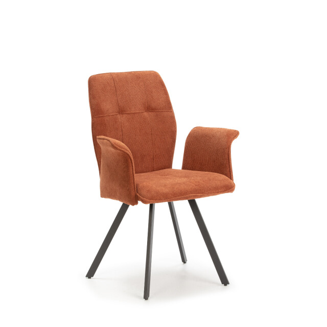 CaliCosy Set van 2 fauteuils in stof met zwarte metalen poten l62 cm mery 3078758 large