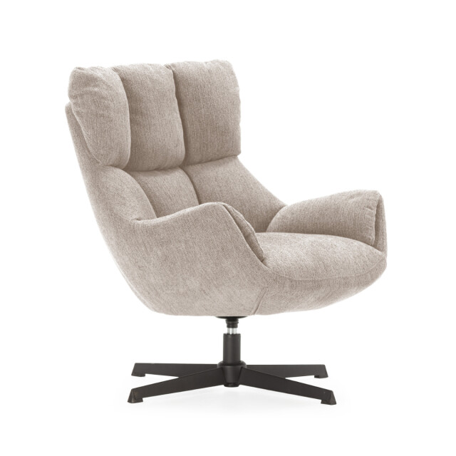 CaliCosy Fauteuil in gewatteerde stof met zwarte metalen poten h89 cm odette 3084072 large