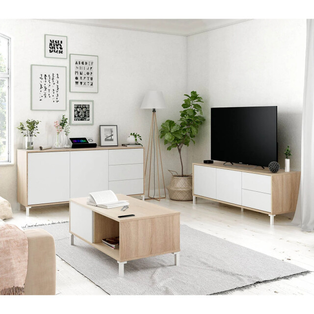 CaliCosy Salontafel met 2 opbergvakken l100 cm brooklyn 2937309 large