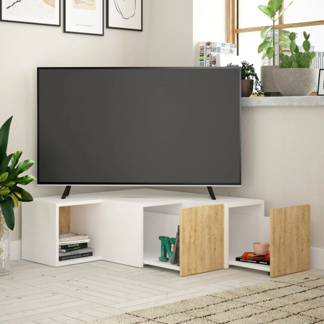CaliCosy Tv-hoekmeubel met 2 laden en 1 vak l90 cm compact 2937469 large