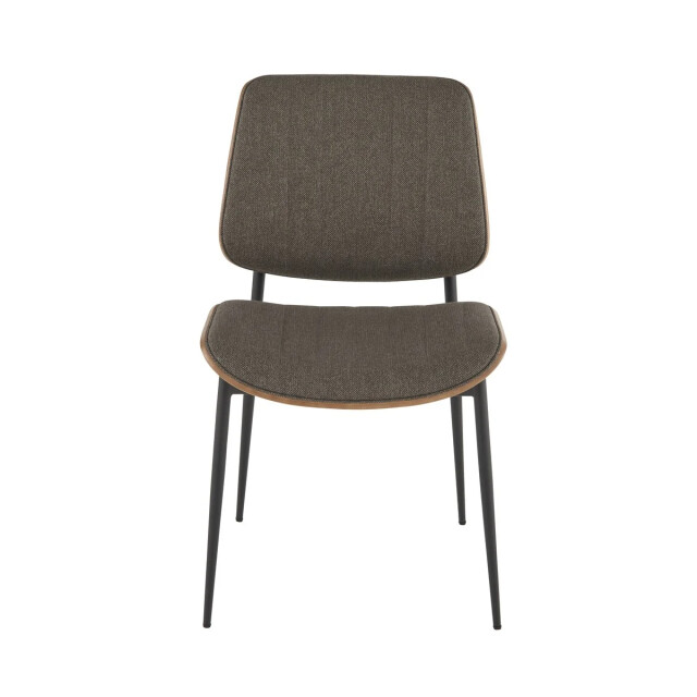 Signature Set van 6 stoelen in taupe gewatteerde stof h82,5 cm giselle 3066919 large