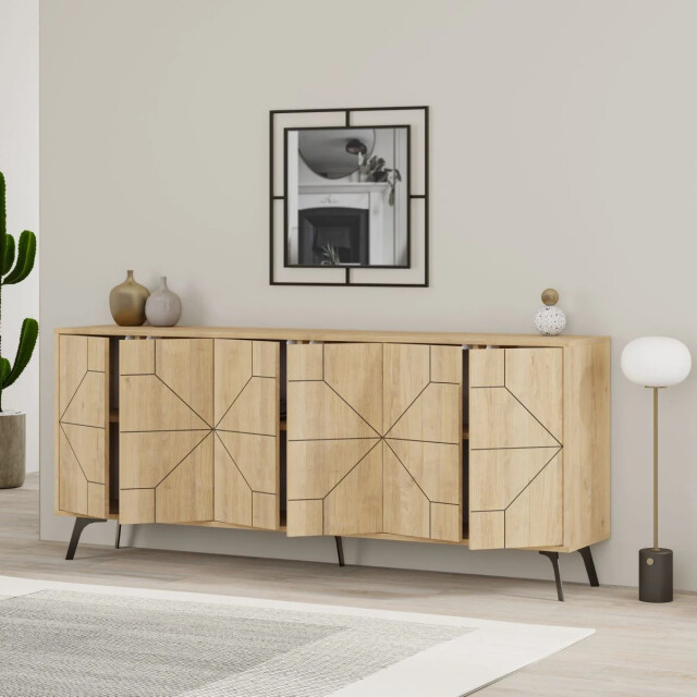 CaliCosy Buffet met 6 versierde deuren l184 cm dune 2937830 large
