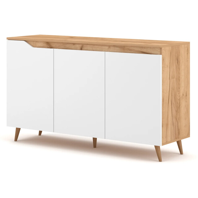 CaliCosy Buffet scandinave 3 deuren l140 cm hout en wit decor boom 2931905 large