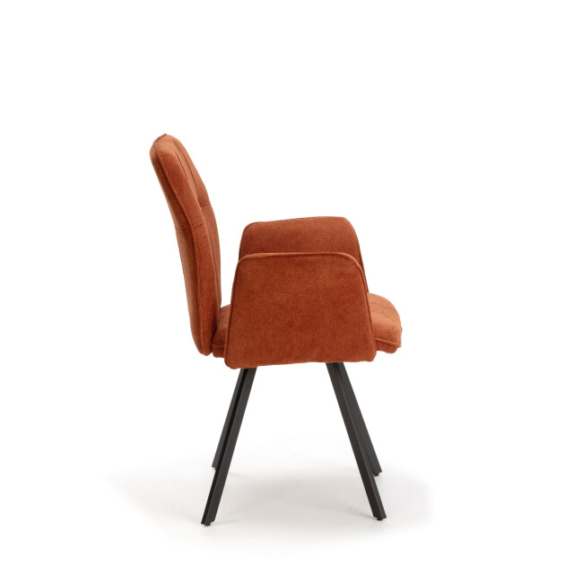 CaliCosy Set van 2 fauteuils in stof met zwarte metalen poten l62 cm mery 3078758 large