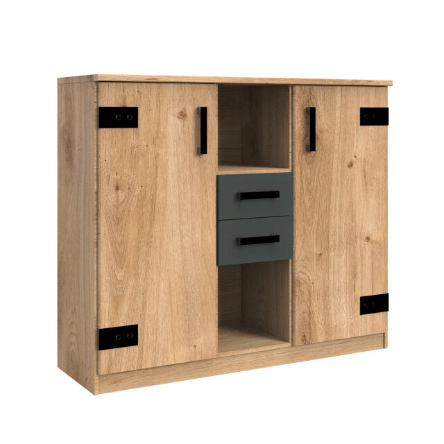 CaliCosy Ladenkast 2 deuren 2 laden en 2 open vakken l124 cm 2930084 large