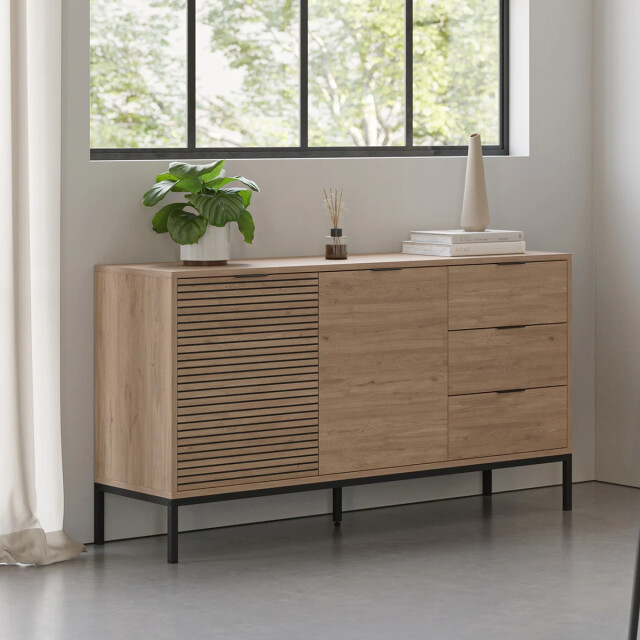 CaliCosy Buffet 3 deuren en metalen poten ariel l140 cm 2930284 large