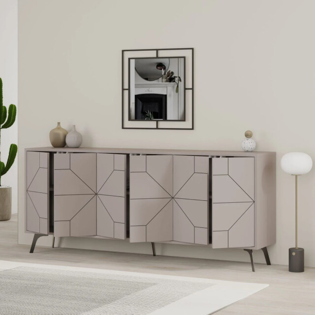 CaliCosy Buffet met 6 versierde deuren l184 cm dune 2937829 large
