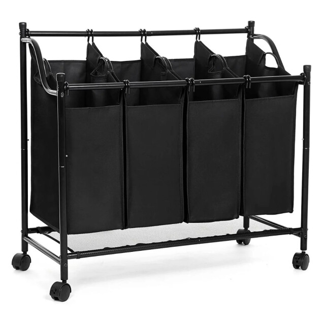 CaliCosy Wasmand met 4 verwijderbare zwarte zakken op wielen l87,5 cm 2929484 large