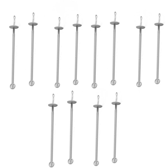 CaliCosy 6 sets van 2 witte plastic veiligheidsoorstokjes van 14 cm 2928704 large