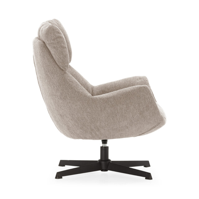 CaliCosy Fauteuil in gewatteerde stof met zwarte metalen poten h89 cm odette 3084072 large