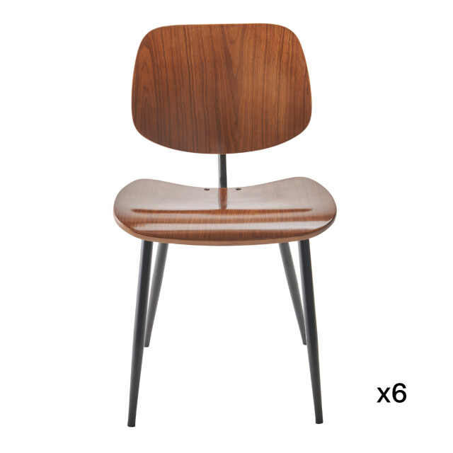 Signature Set van 6 stoelen met walnootafwerking olympia 2929604 large
