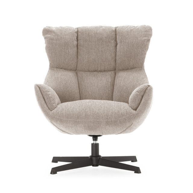 CaliCosy Fauteuil in gewatteerde stof met zwarte metalen poten h89 cm odette 3084072 large