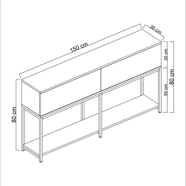 CaliCosy Console 2 neerklapbare deuren l150 cm lord 2937529 large