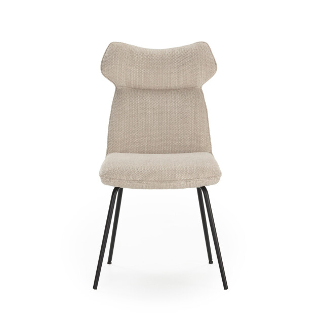 CaliCosy Set van 2 stoelen in stof met zwarte metalen poten l47 cm dara 3078552 large