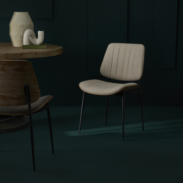 Signature Set van 6 stoelen in gewatteerde stof h82,5 cm giselle 3066917 large