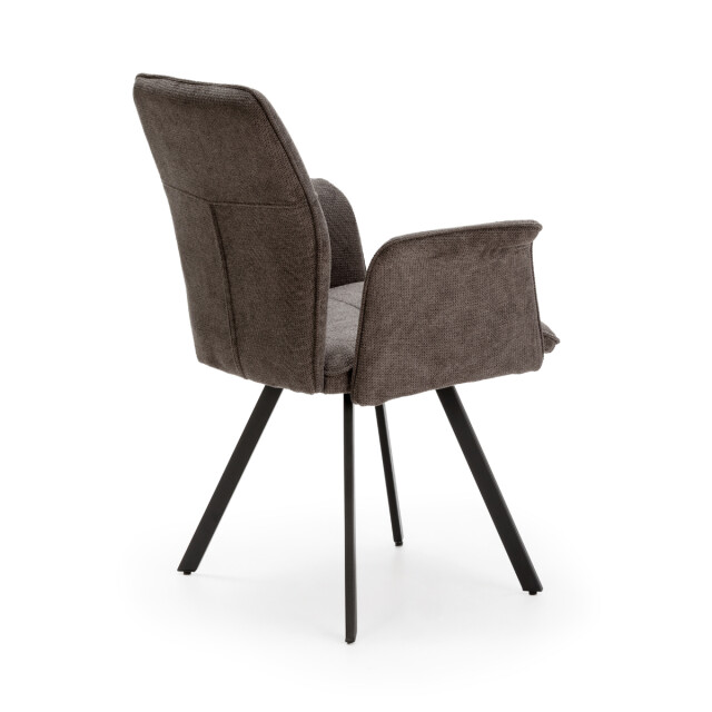 CaliCosy Set van 2 fauteuils in stof met zwarte metalen poten l62 cm mery 3078757 large