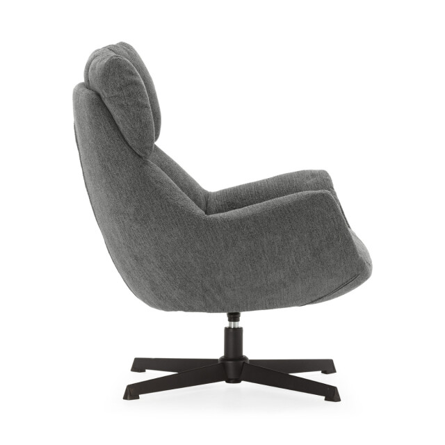 CaliCosy Fauteuil in gewatteerde stof met zwarte metalen poten h89 cm odette 3084071 large