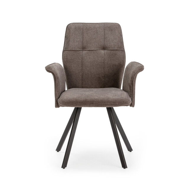 CaliCosy Set van 2 fauteuils in stof met zwarte metalen poten l62 cm mery 3078757 large