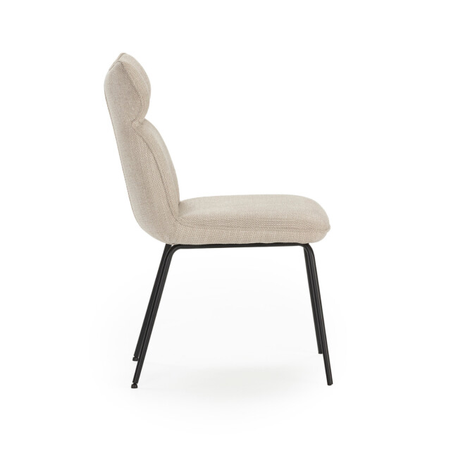 CaliCosy Set van 2 stoelen in stof met zwarte metalen poten l47 cm dara 3078552 large