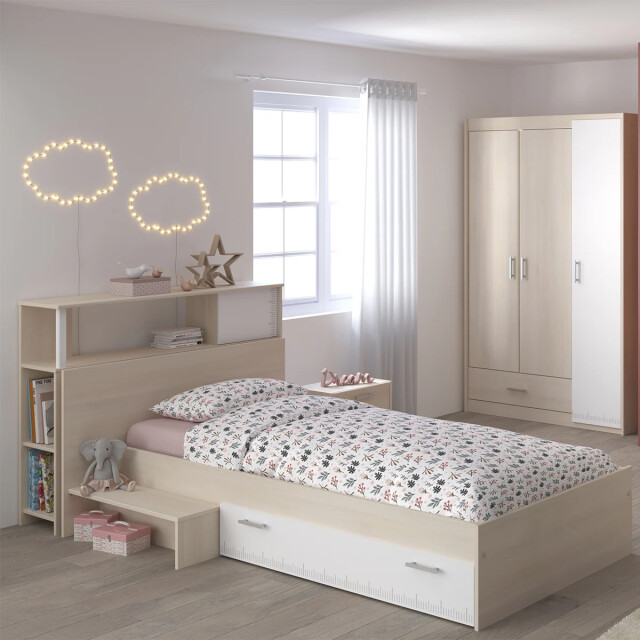 CaliCosy Bed met opbergruimte, trap en lade charly slaapplaats 90x190 2929944 large
