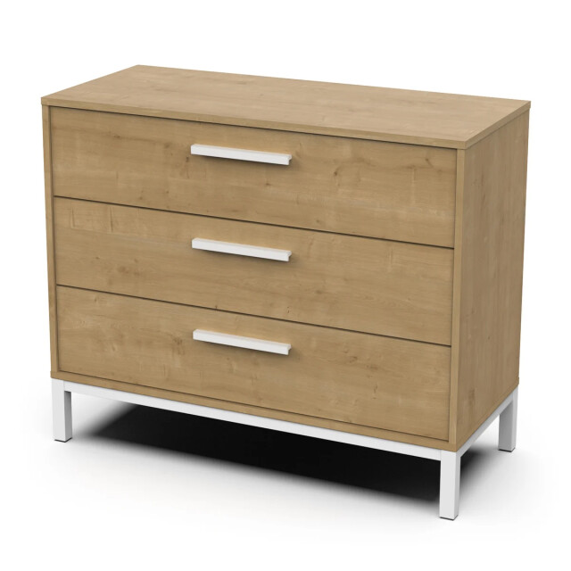 CaliCosy Ladenkast 3 laden eiken en mat zwart craft l90,7 cm 2937208 large