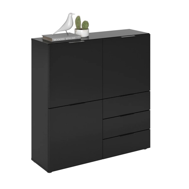 CaliCosy Buffet 3 deuren 3 laden zwart l99 cm donker 2931843 large