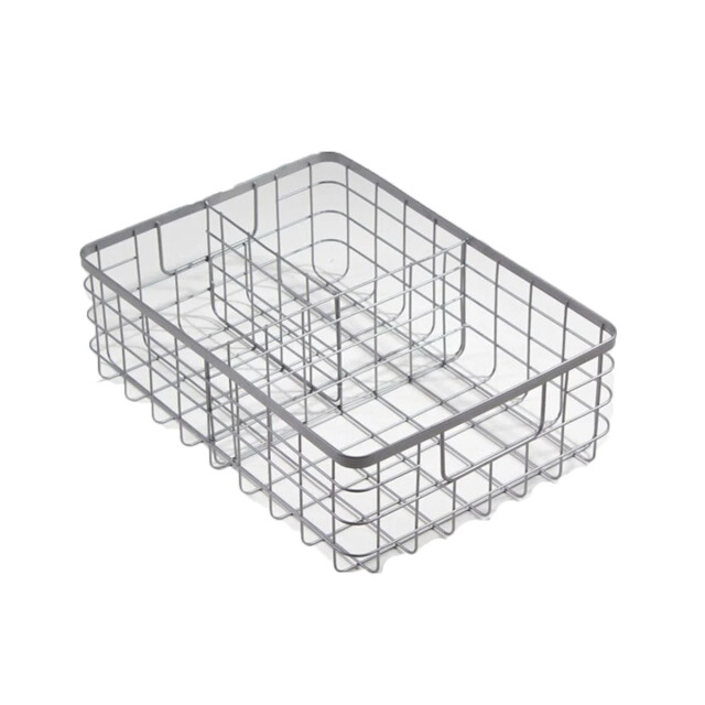 CaliCosy Grijze draadmand met 3 metalen compartimenten 2928403 large