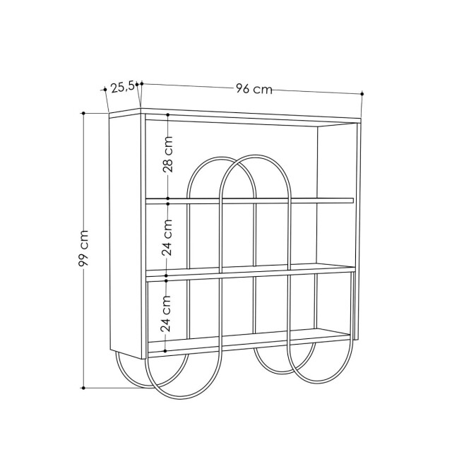 CaliCosy Console 4 planken l123 cm norfolk 2937428 large