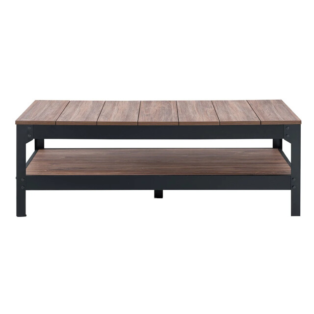 CaliCosy Salontafel van zwart metaal en hout l117cm 2929664 large