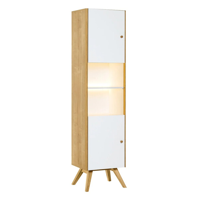 CaliCosy Vitrine 2 deuren met centrale plank h207,5 cm nature 2936929 large