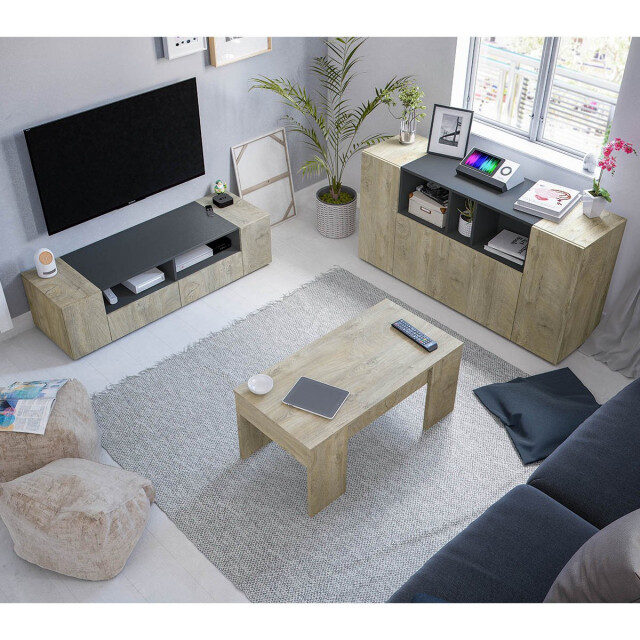CaliCosy Buffetkast met 3 deuren en 3 niches l150 cm tamiko 2937027 large