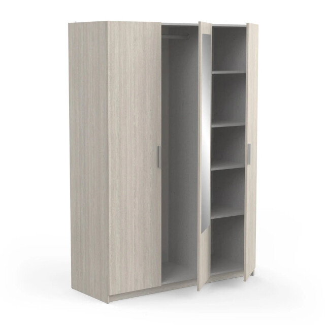 CaliCosy Kledingkast 3 deuren 1 spiegel met kledingstang l133,5 cm pricy3 2937589 large