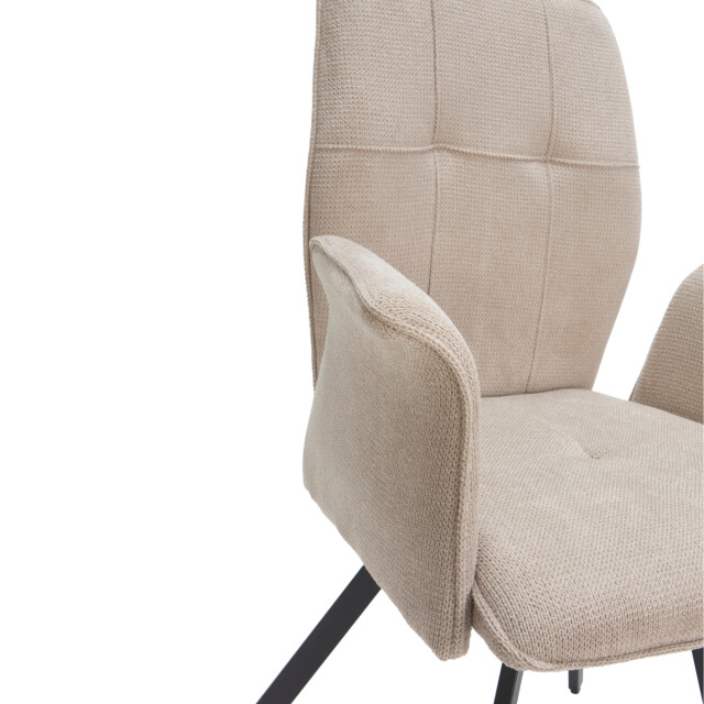 CaliCosy Set van 2 fauteuils in stof met zwarte metalen poten l62 cm mery 3078756 large