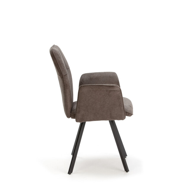 CaliCosy Set van 2 fauteuils in stof met zwarte metalen poten l62 cm mery 3078757 large